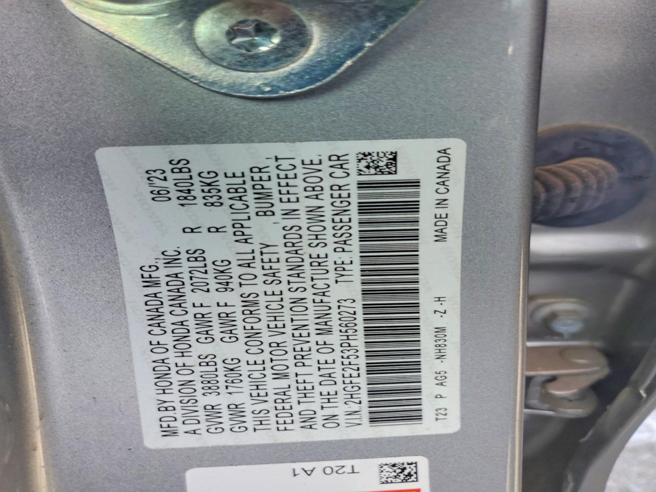 2023 HONDA CIVIC
