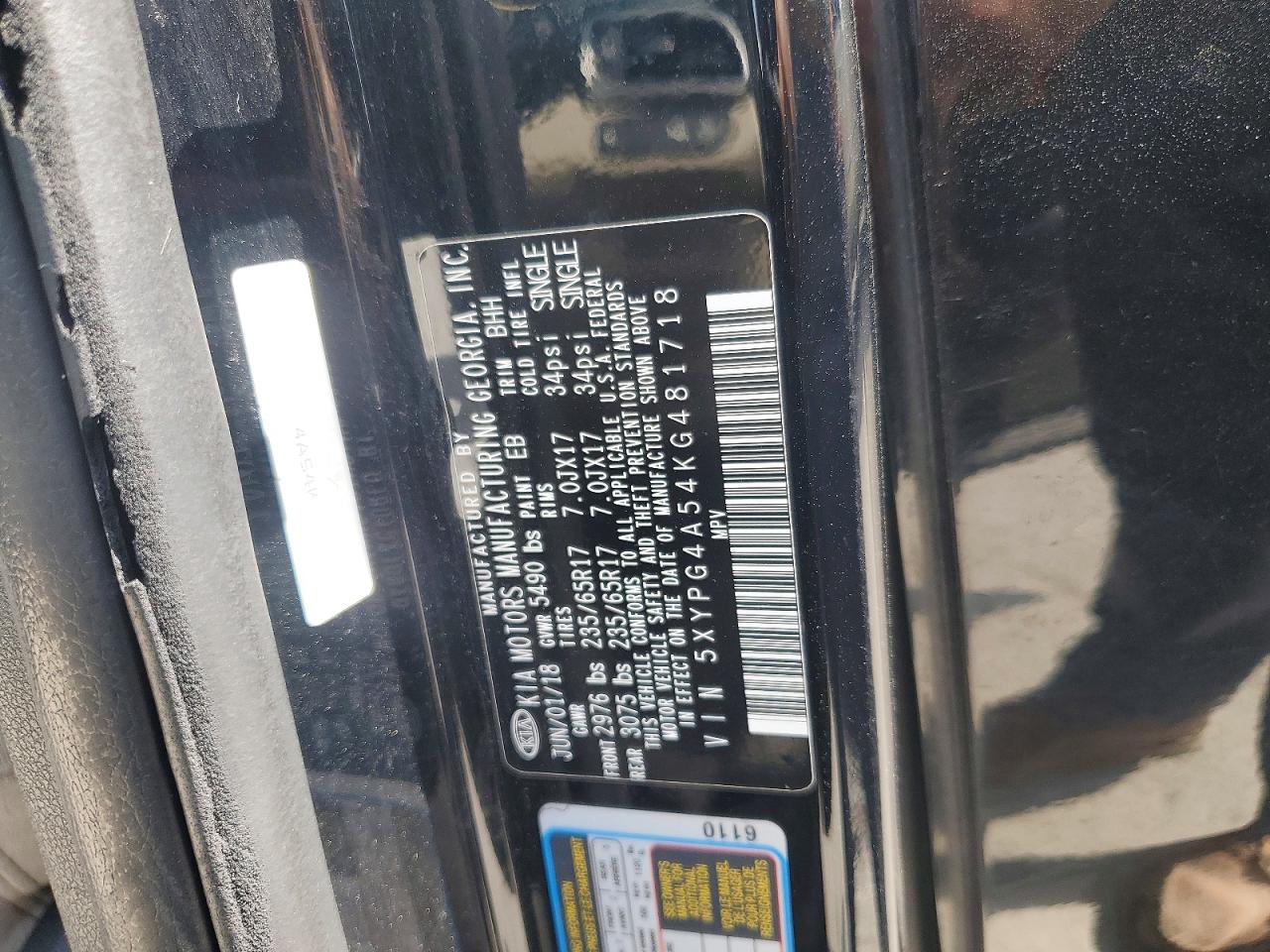 2019 KIA SORENTO