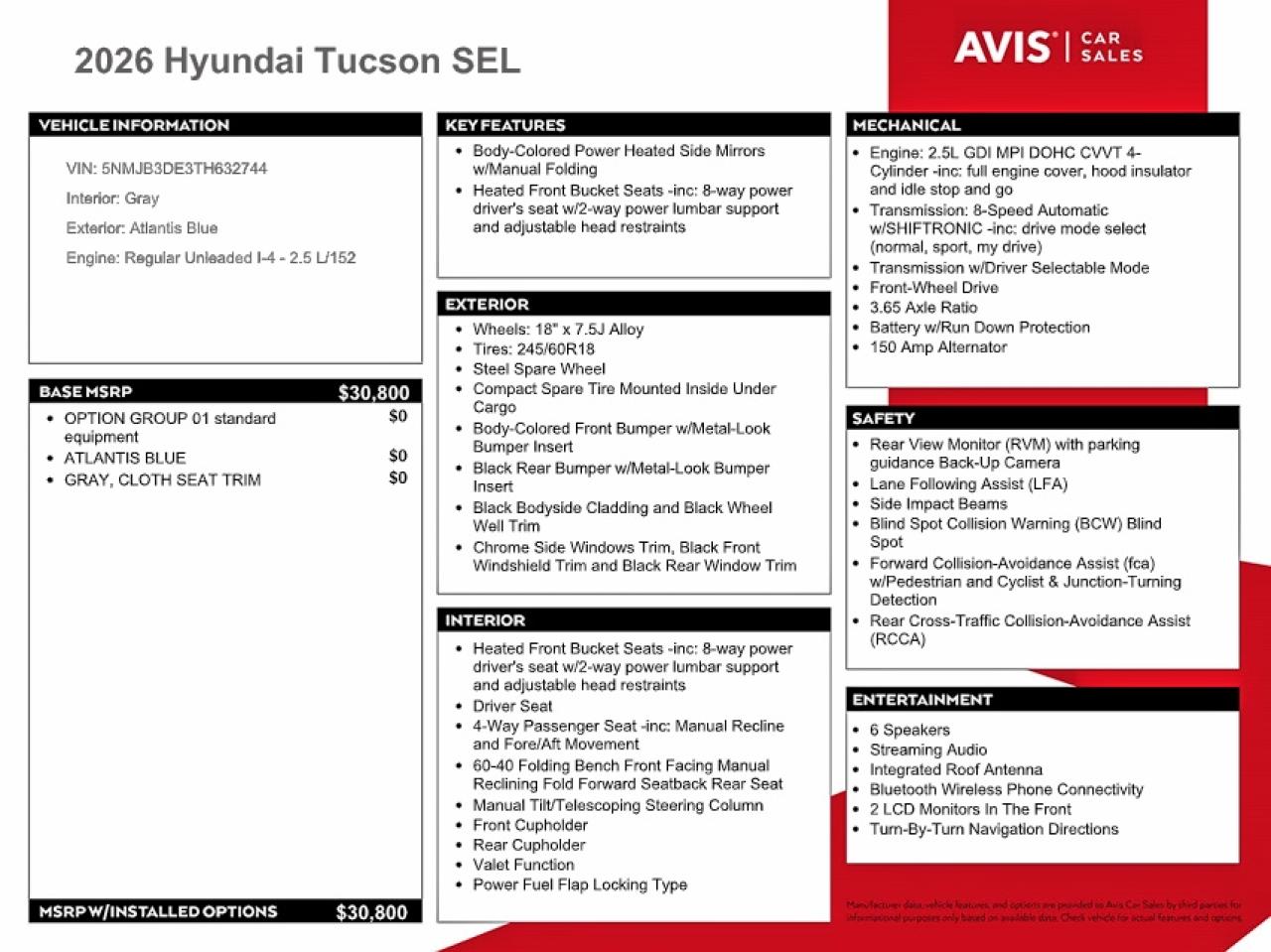 2026 HYUNDAI TUCSON