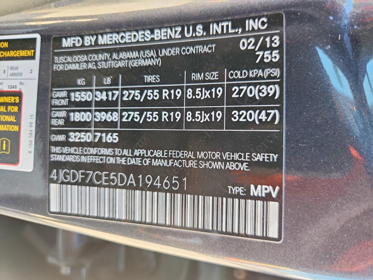 2013 MERCEDES-BENZ GL-CLASS