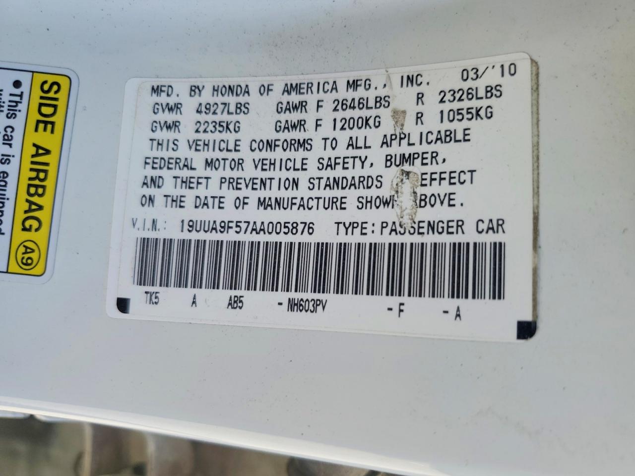 2010 ACURA TL