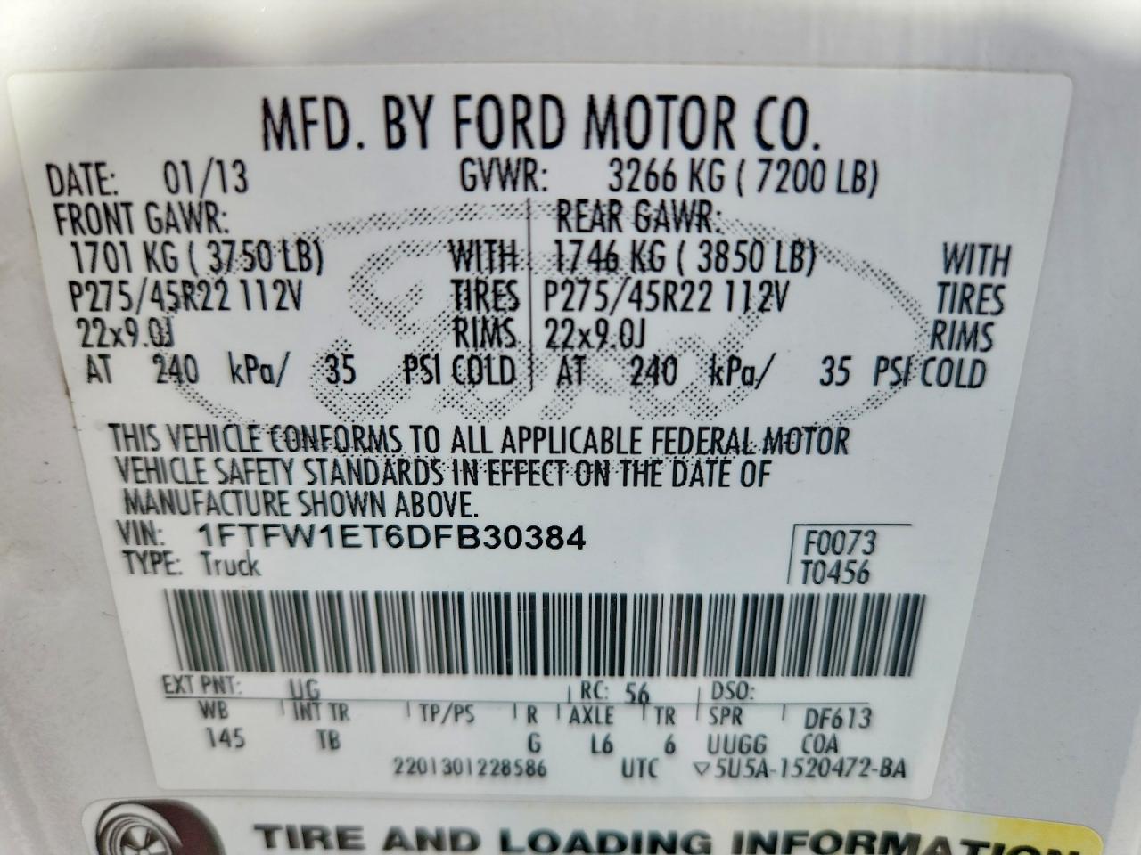 2013 FORD F150