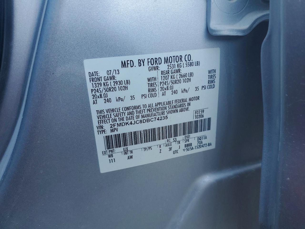 2013 FORD EDGE