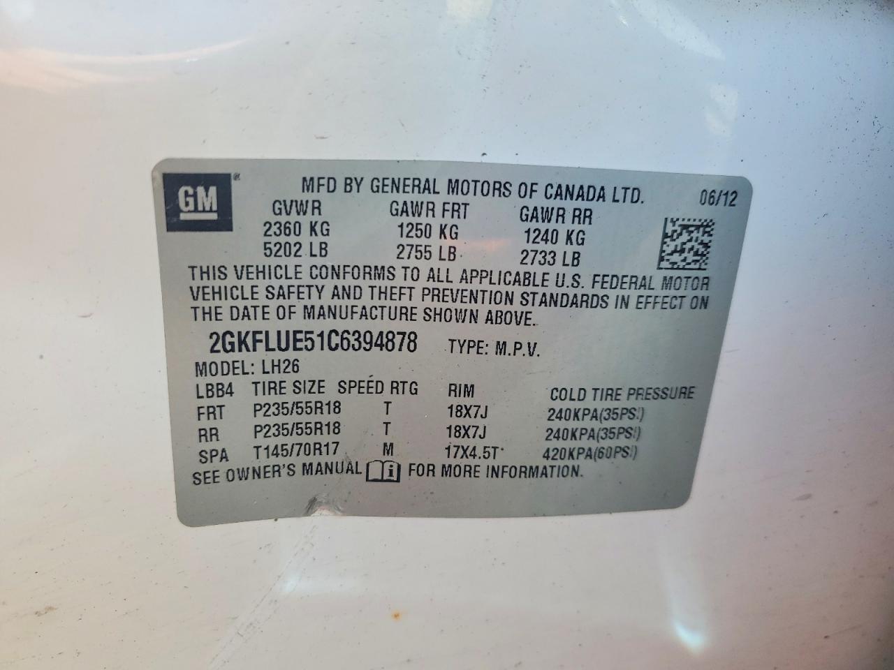 2012 GMC TERRAIN