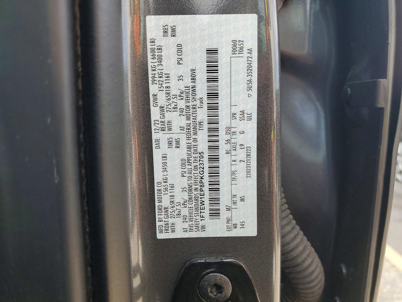 2023 FORD F150