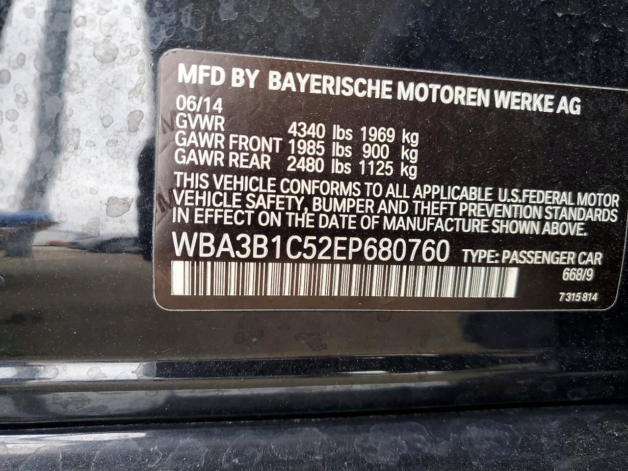 2014 BMW 3 SERIES