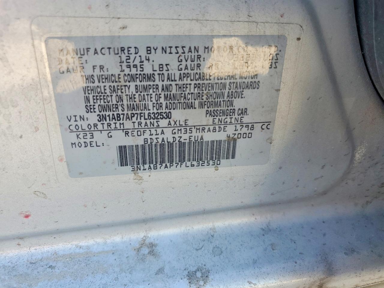 2015 NISSAN SENTRA