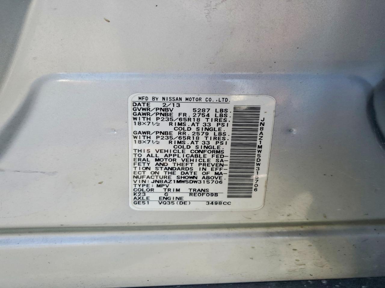 2013 NISSAN MURANO
