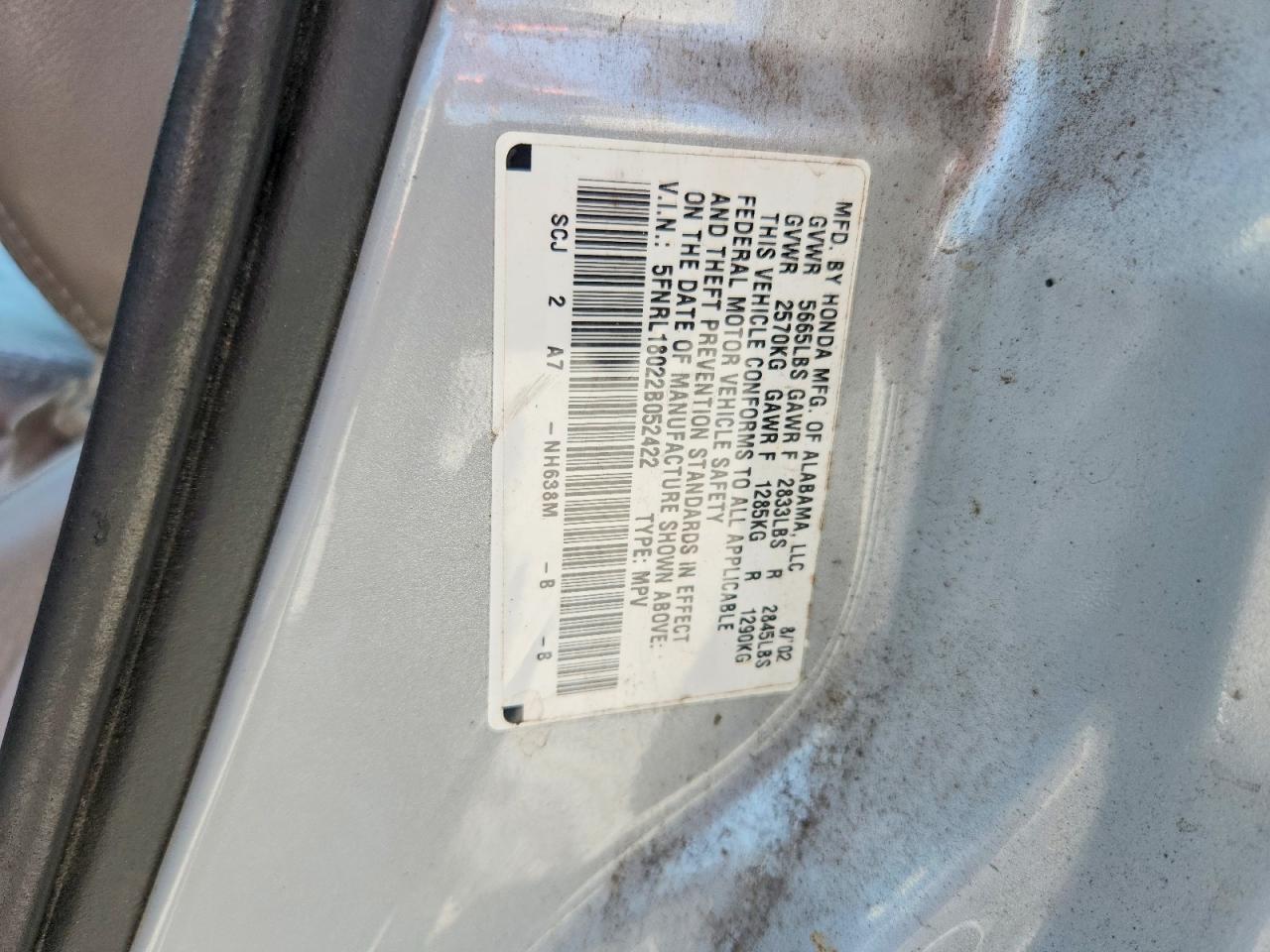 2002 HONDA ODYSSEY