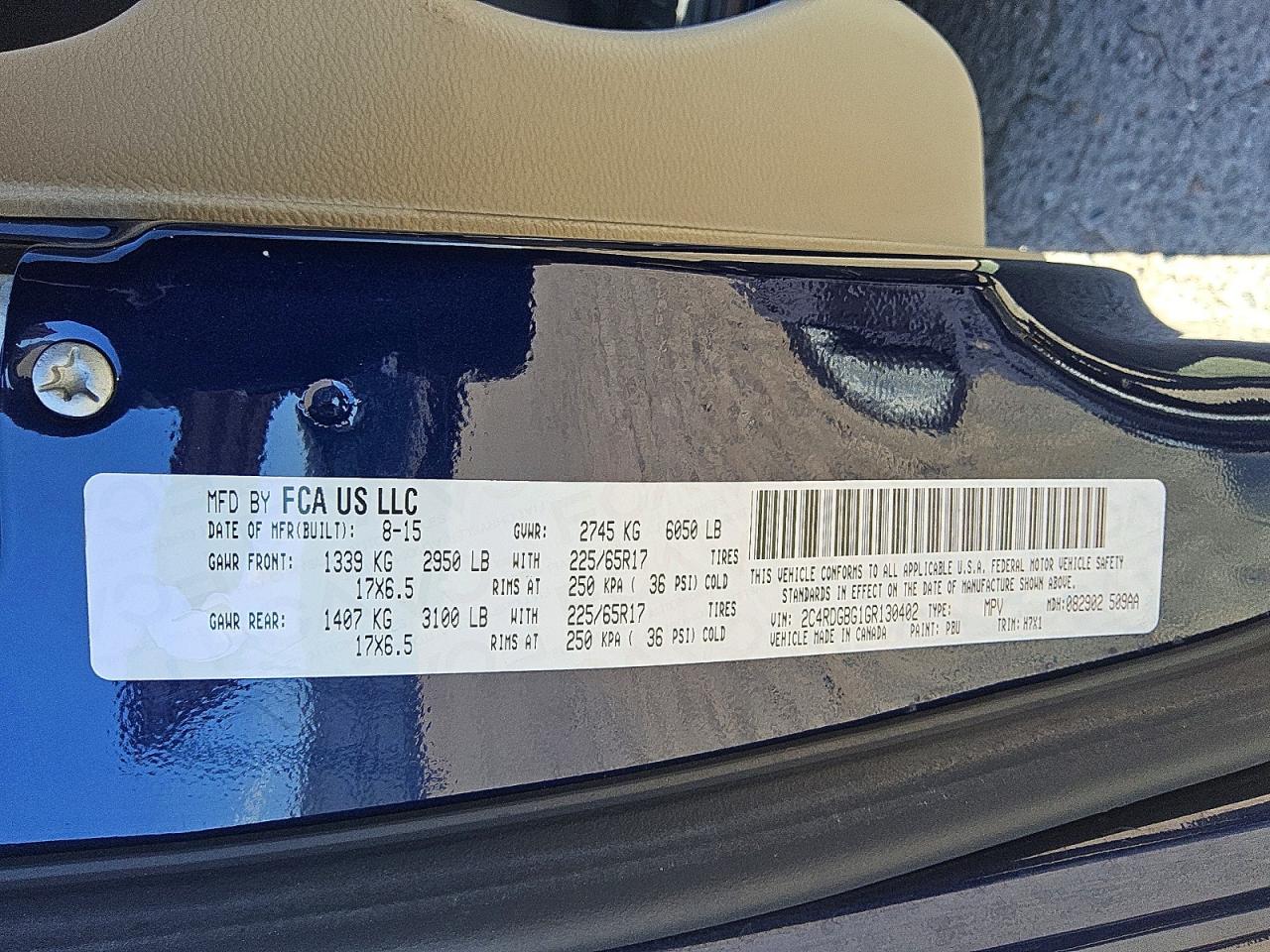 2016 DODGE CARAVAN