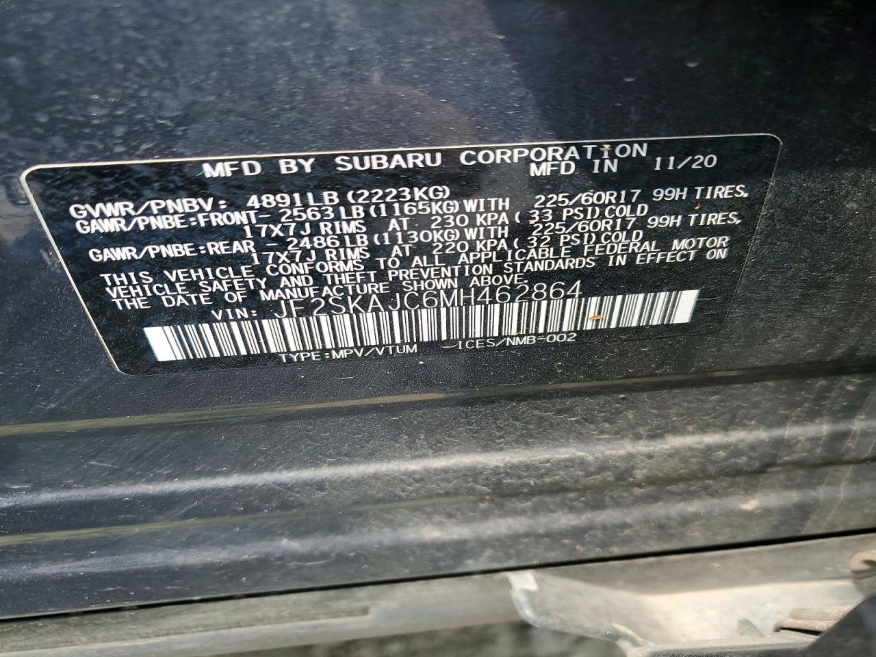 2021 SUBARU FORESTER