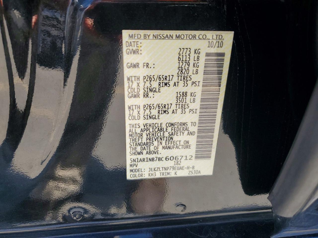 2011 NISSAN PATHFINDER