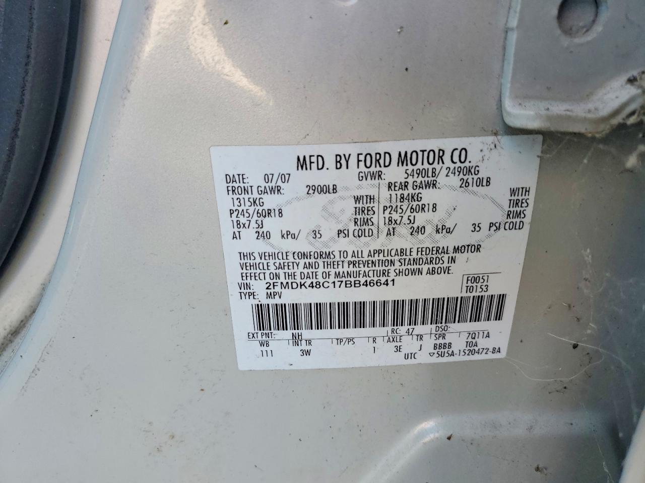 2007 FORD EDGE