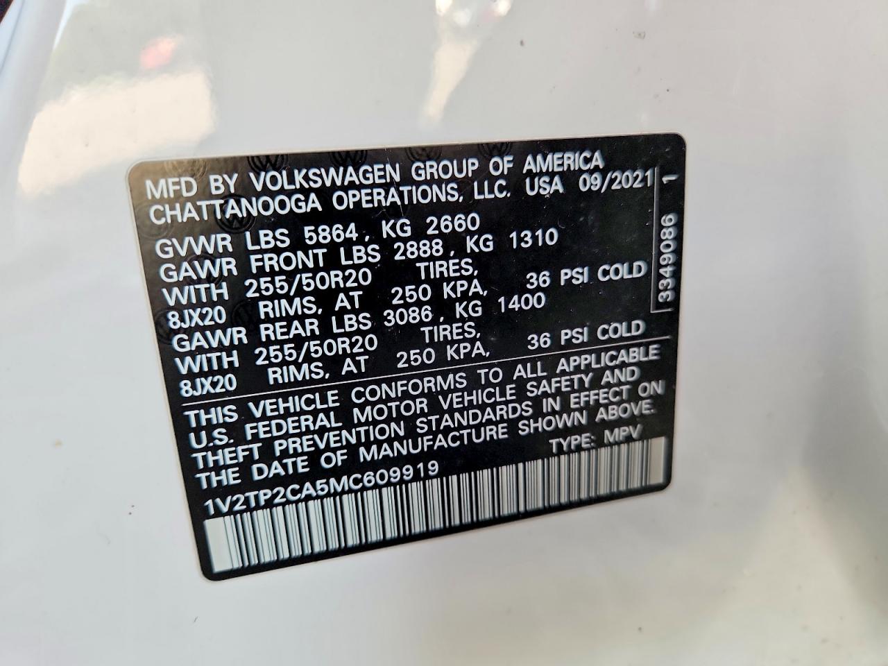 2021 VOLKSWAGEN ATLAS
