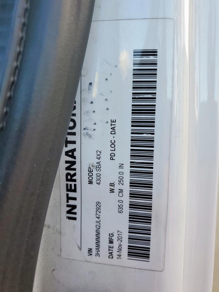 2018 INTERNATIONAL 4000 SERIE