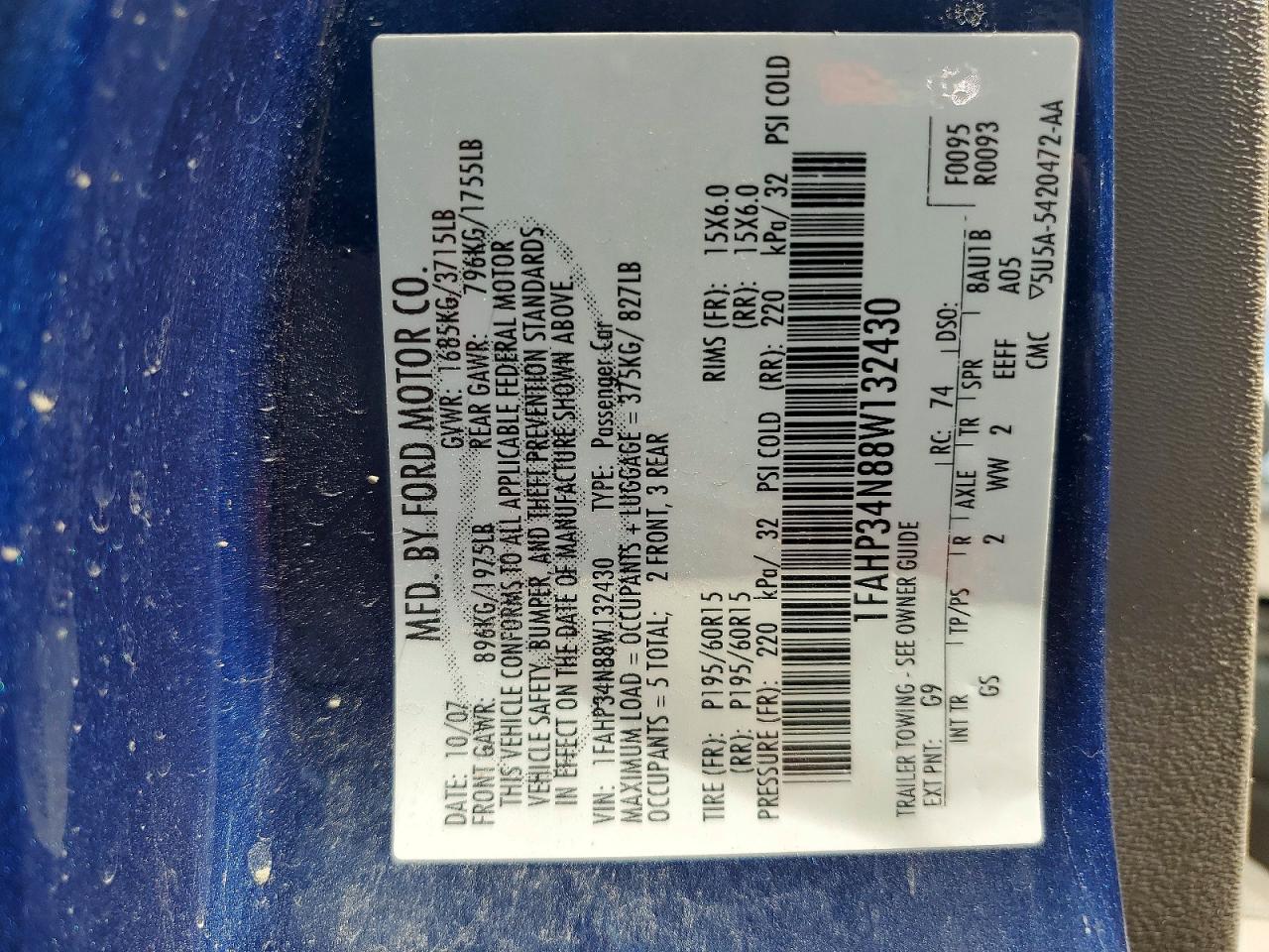 2008 FORD FOCUS