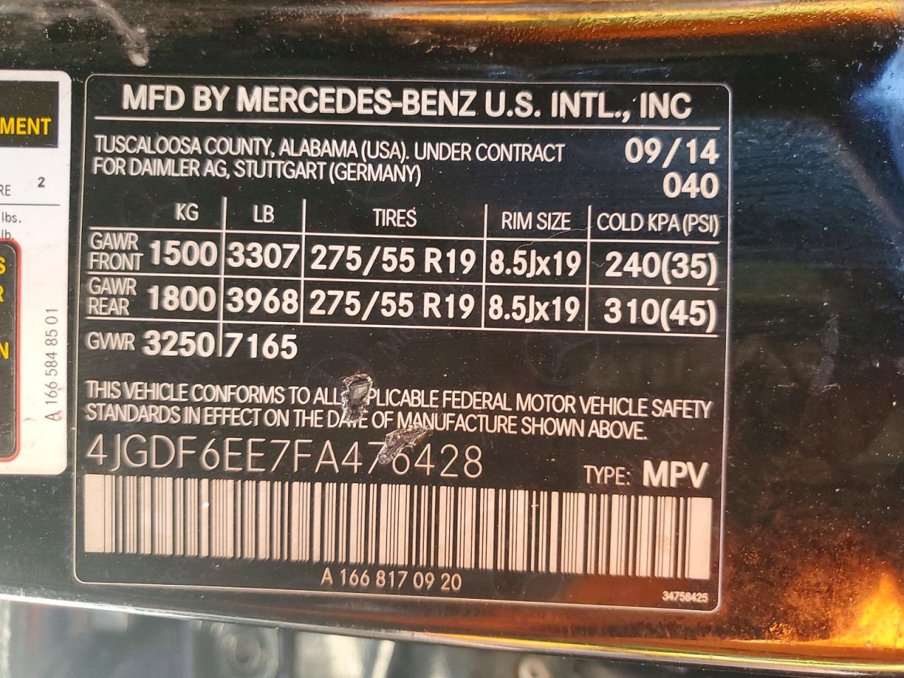 2015 MERCEDES-BENZ GL-CLASS