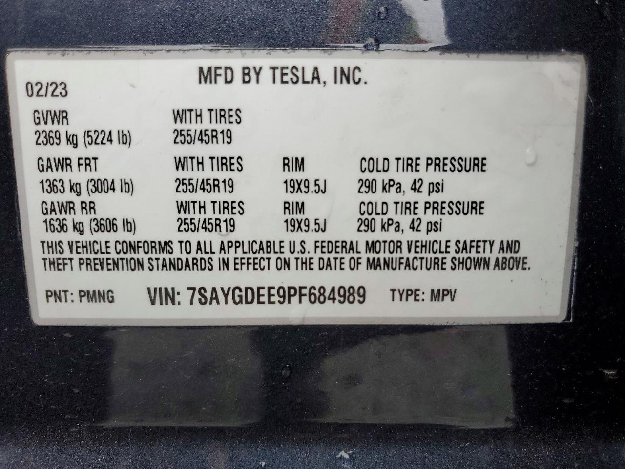 2023 TESLA MODEL Y