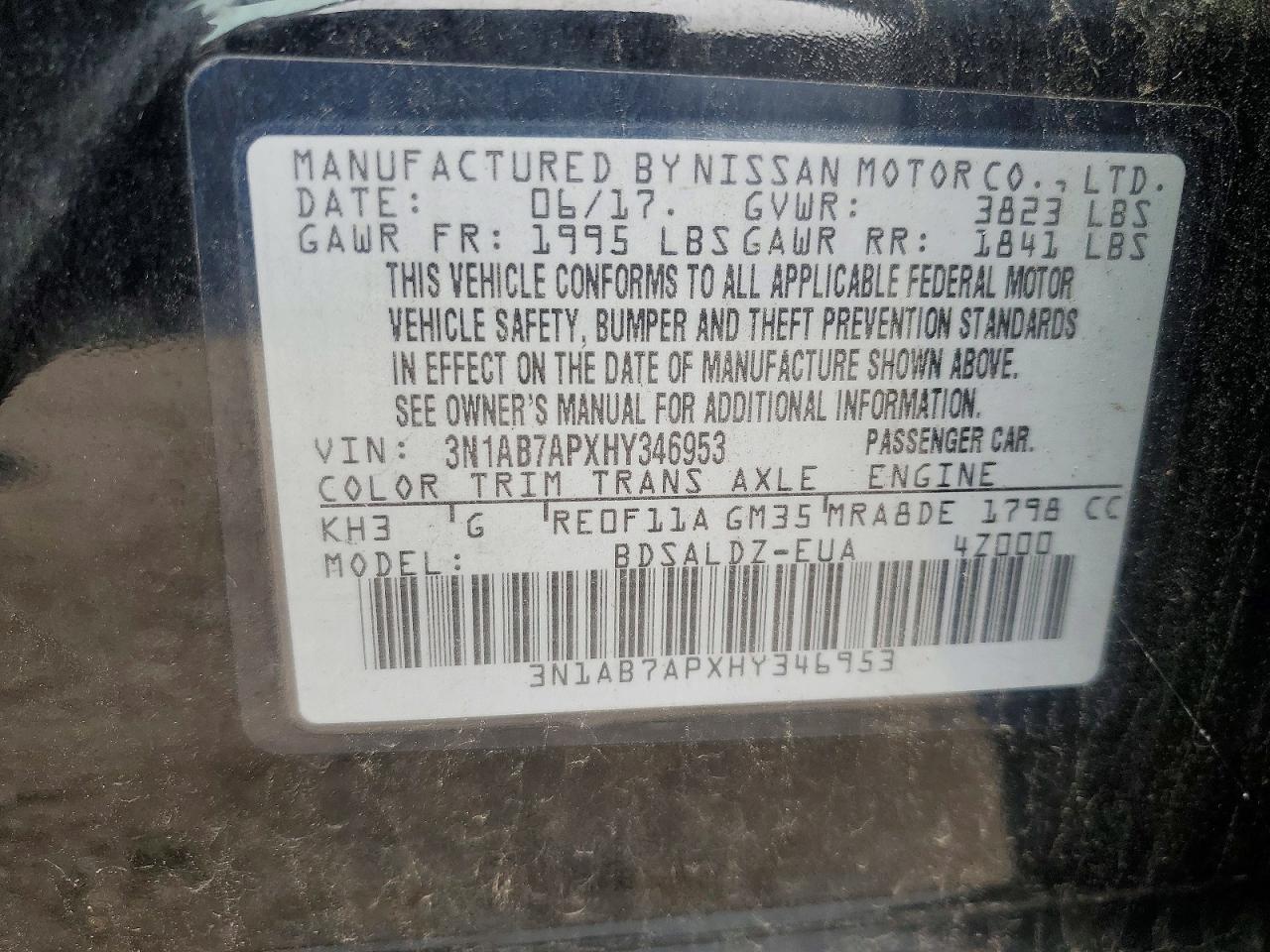 2017 NISSAN SENTRA