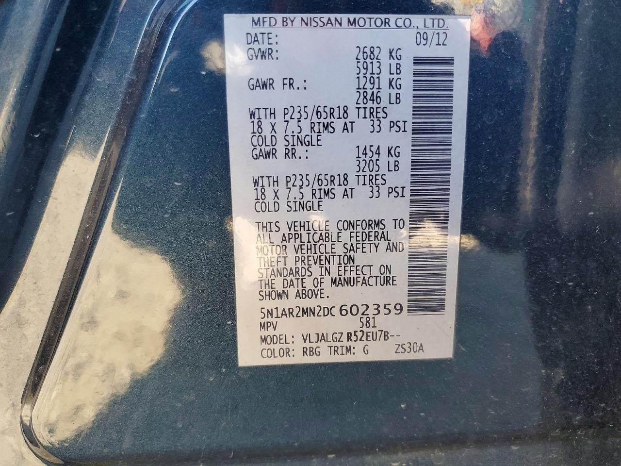 2013 NISSAN PATHFINDER