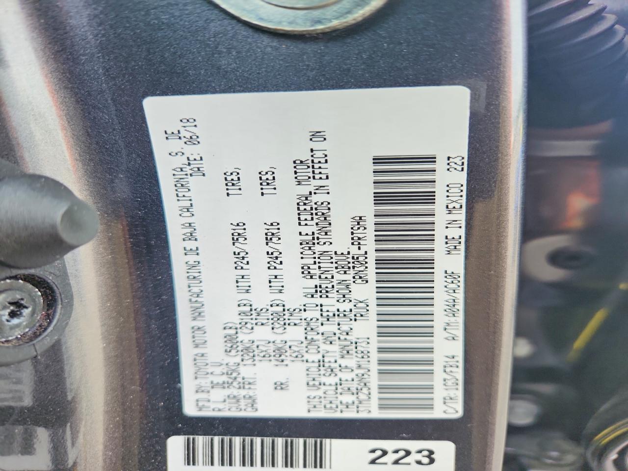 2018 TOYOTA TACOMA