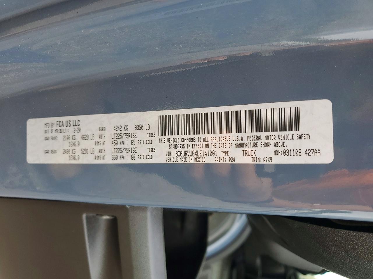 2020 RAM PROMASTER