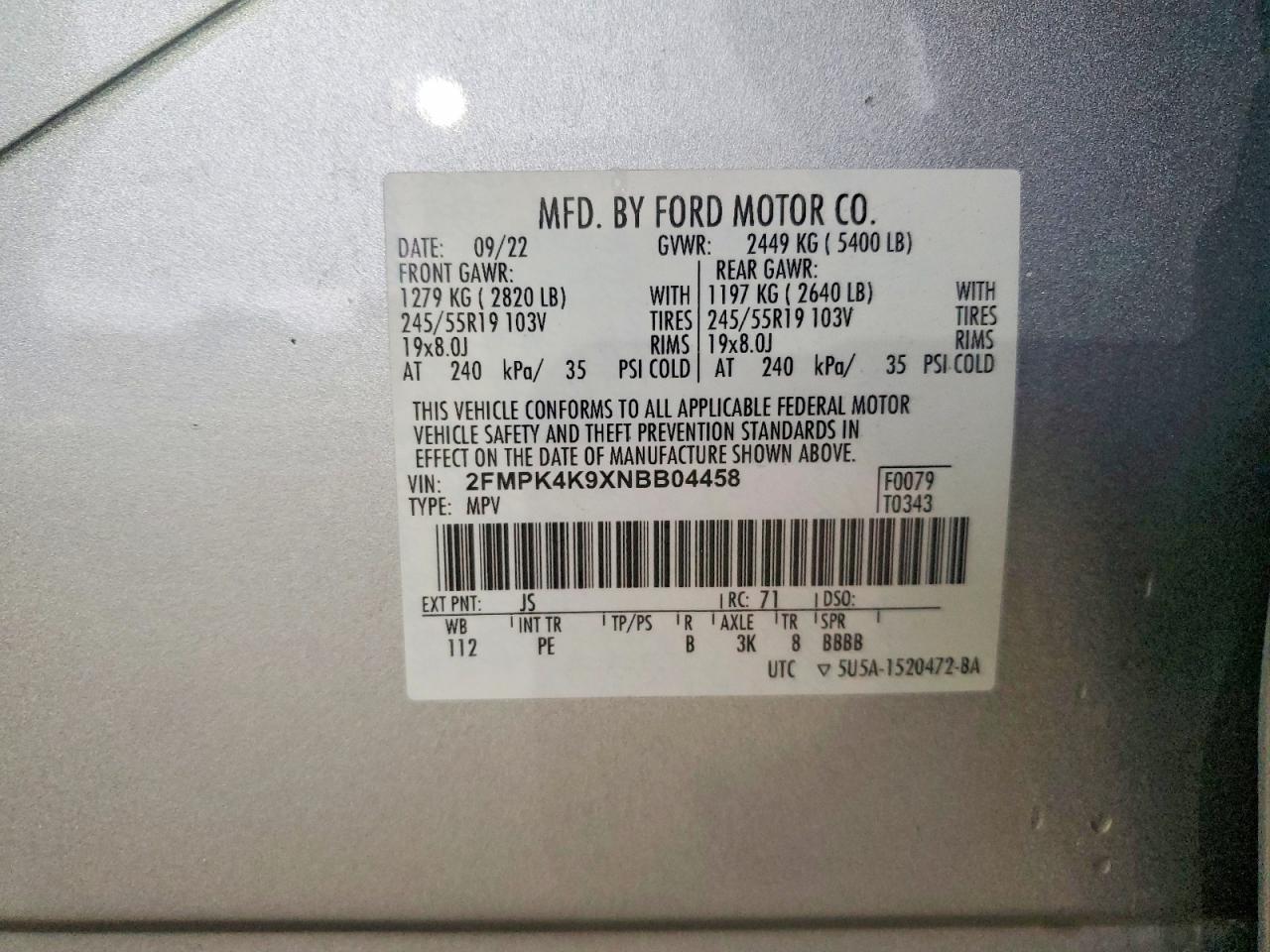 2022 FORD EDGE
