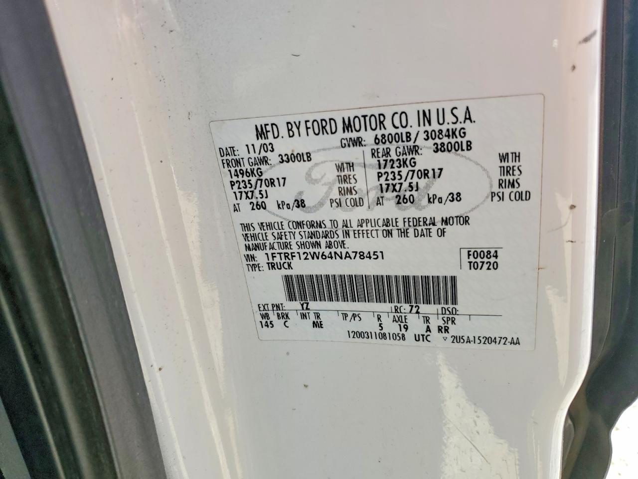 2004 FORD F150