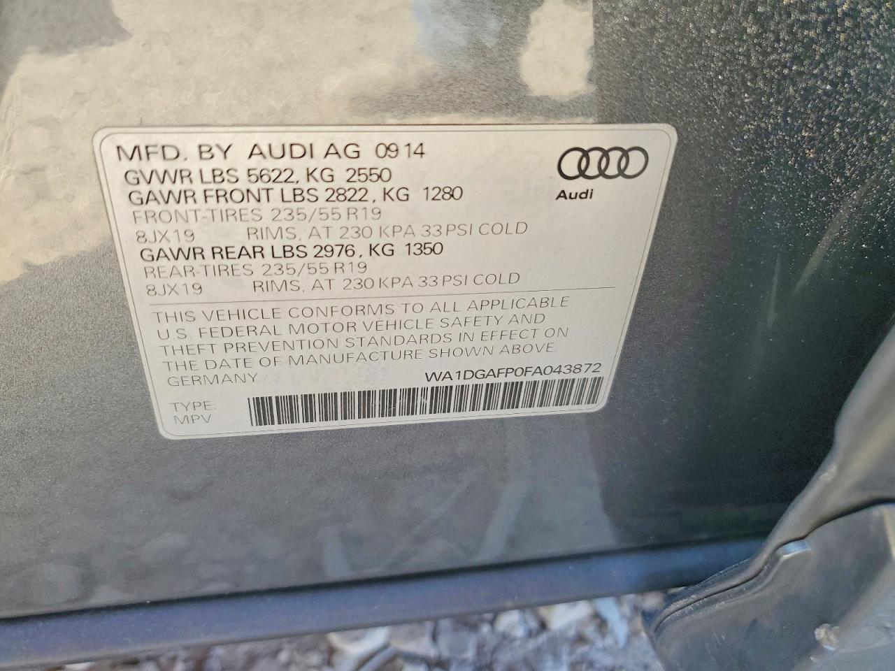 2015 AUDI Q5