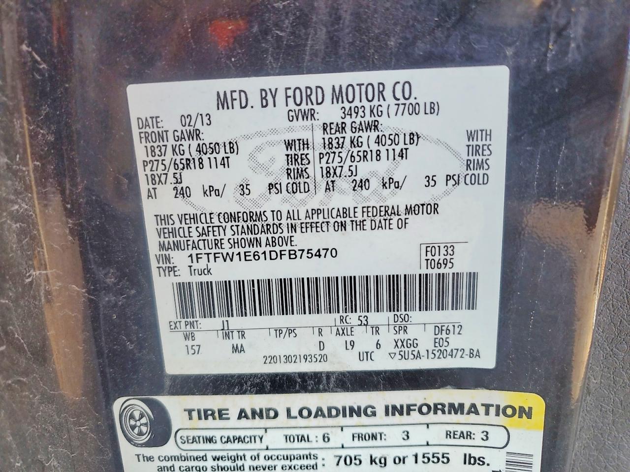 2013 FORD F150