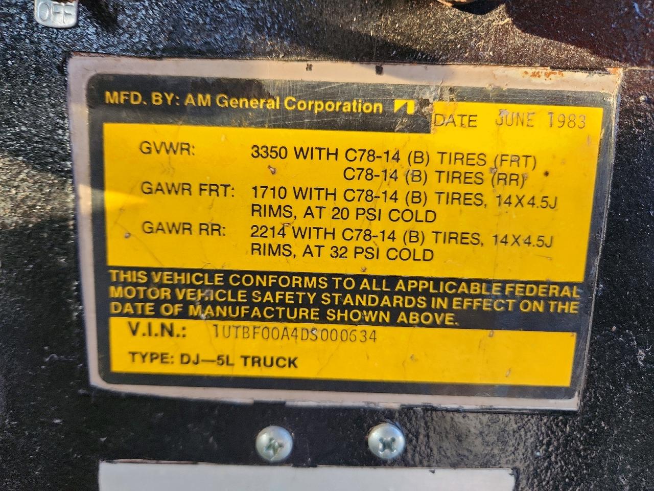 1983 JEEP DISPATCHER