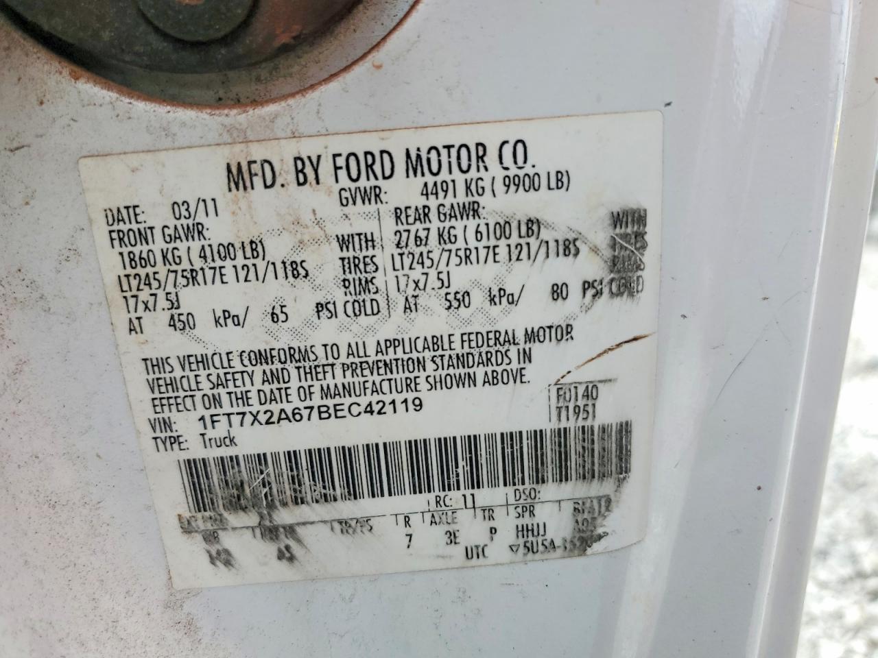 2011 FORD F250