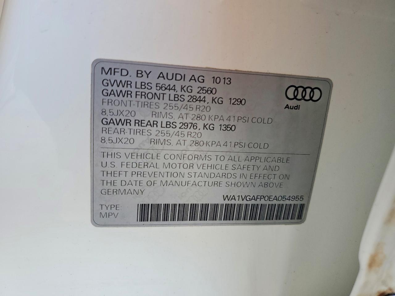2014 AUDI SQ5