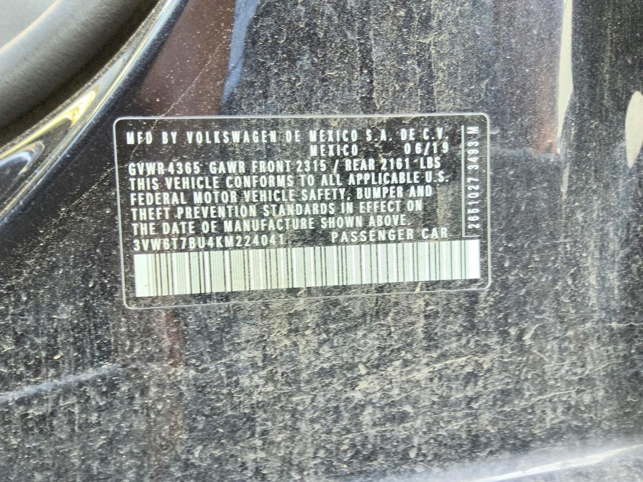 2019 VOLKSWAGEN JETTA