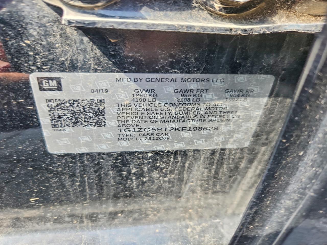 2019 CHEVROLET MALIBU