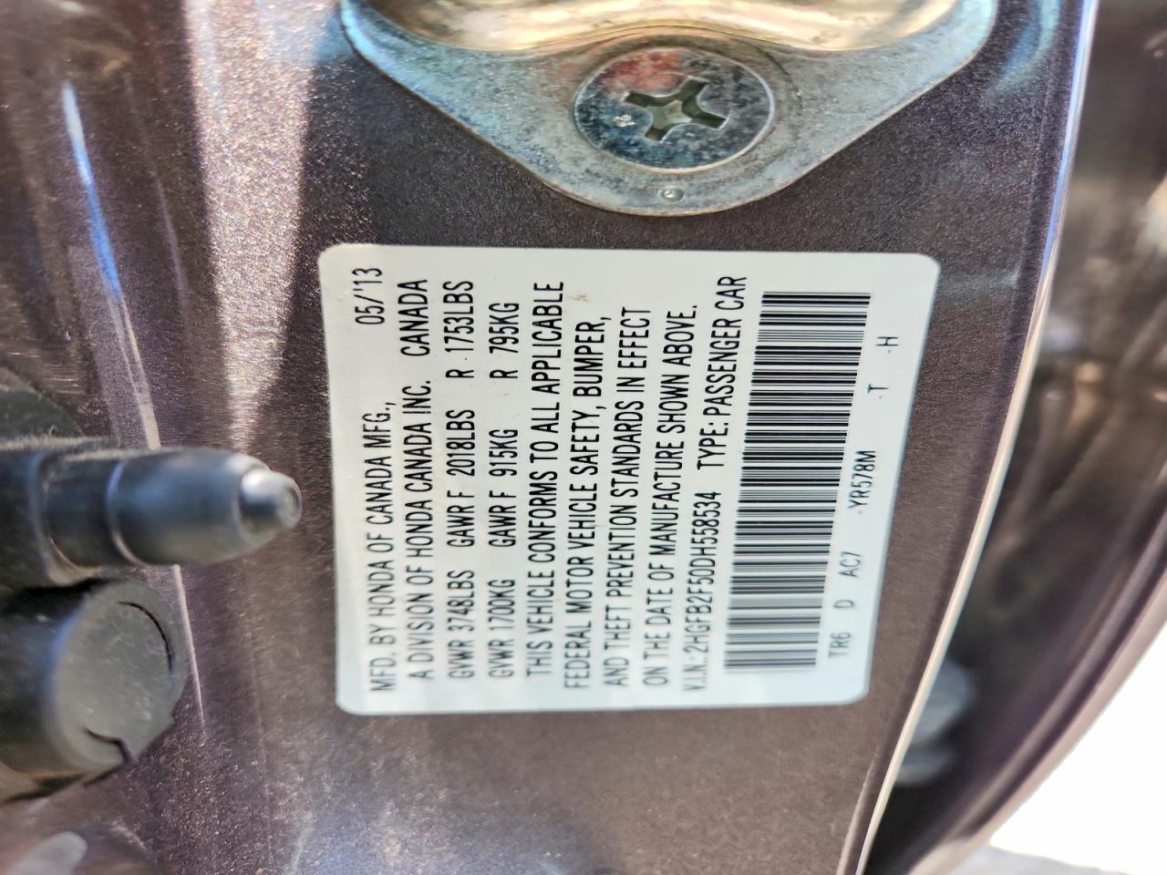 2013 HONDA CIVIC