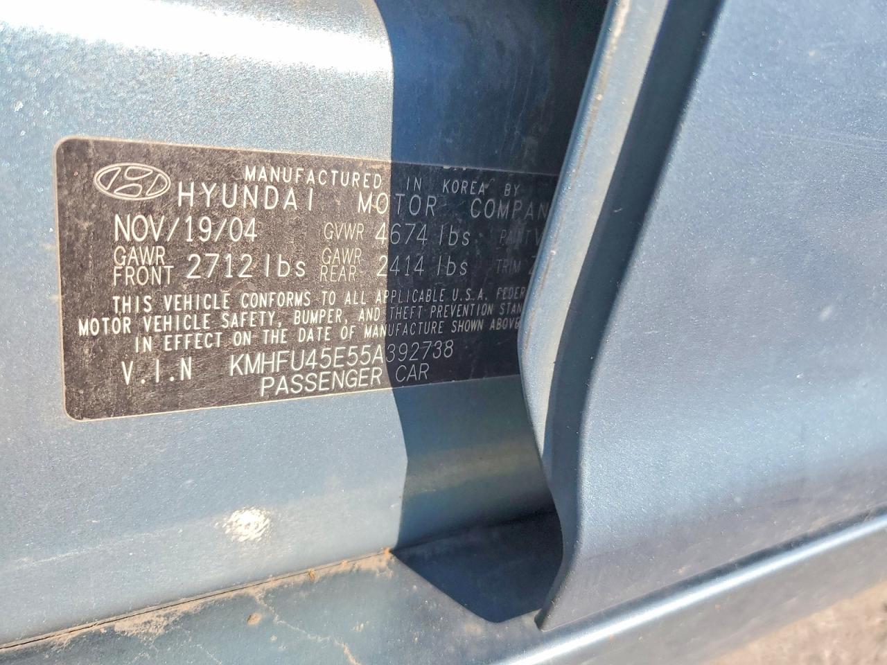 2005 HYUNDAI GRANDEUR