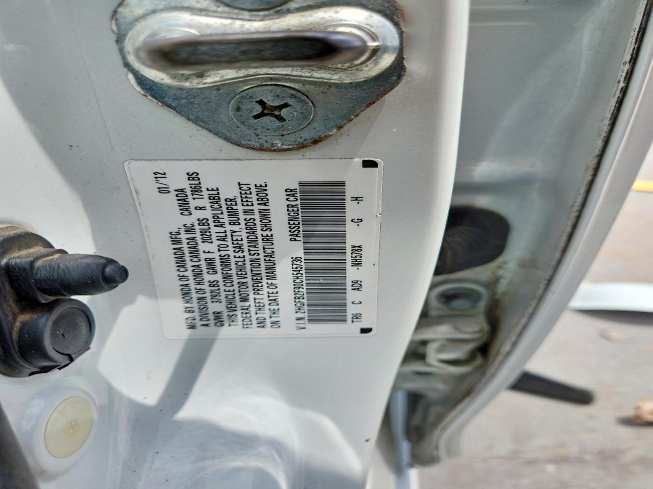 2012 HONDA CIVIC