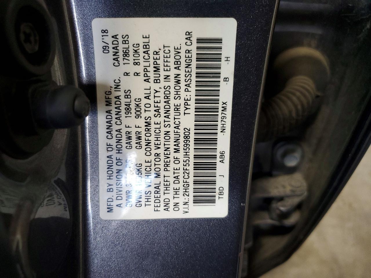 2018 HONDA CIVIC