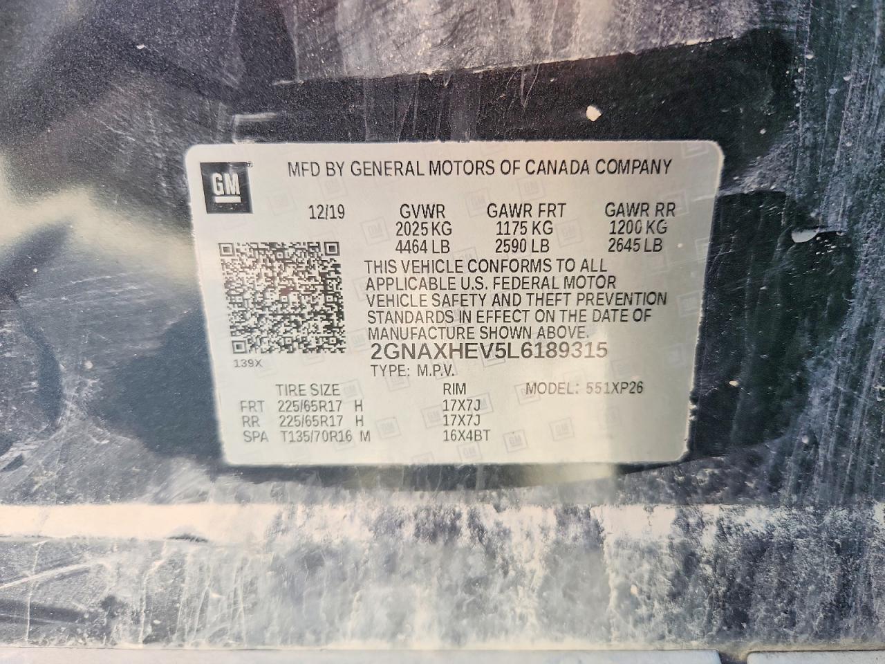2020 CHEVROLET EQUINOX