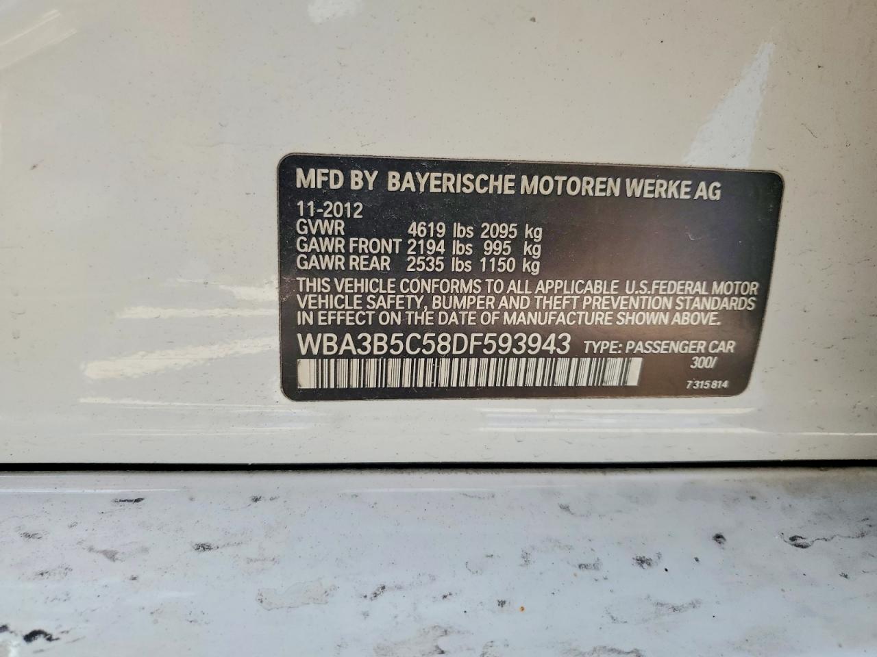 2013 BMW 3 SERIES