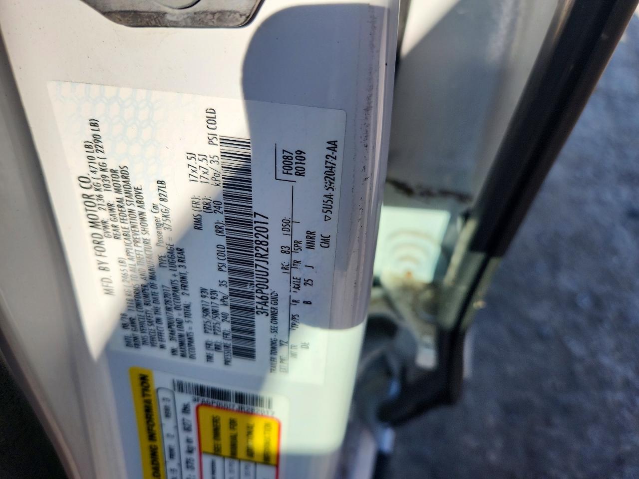 2018 FORD FUSION