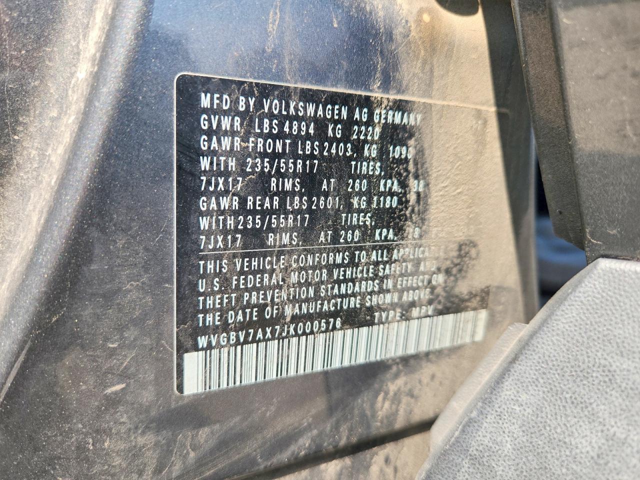 2018 VOLKSWAGEN ALL OTHER