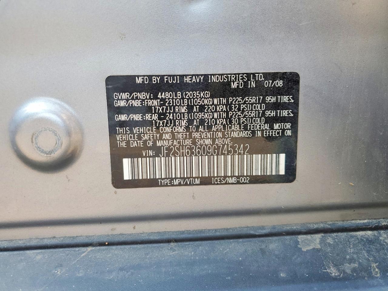 2009 SUBARU FORESTER