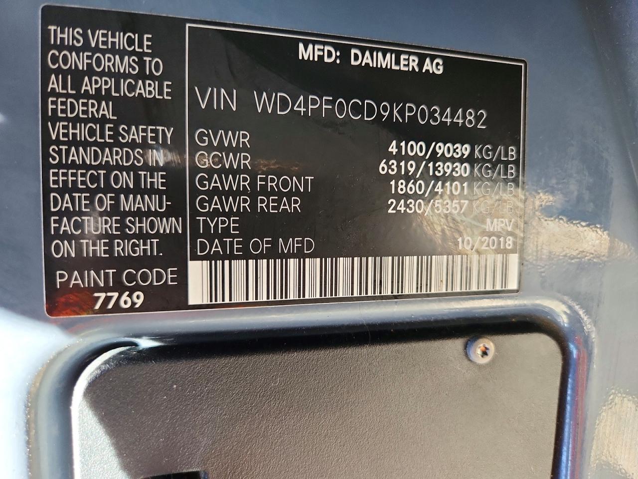 2019 MERCEDES-BENZ SPRINTER 2