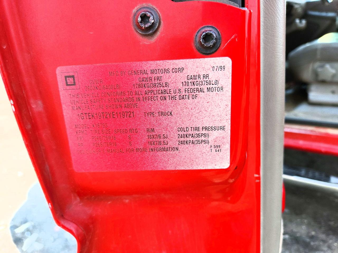 2000 GMC SIERRA