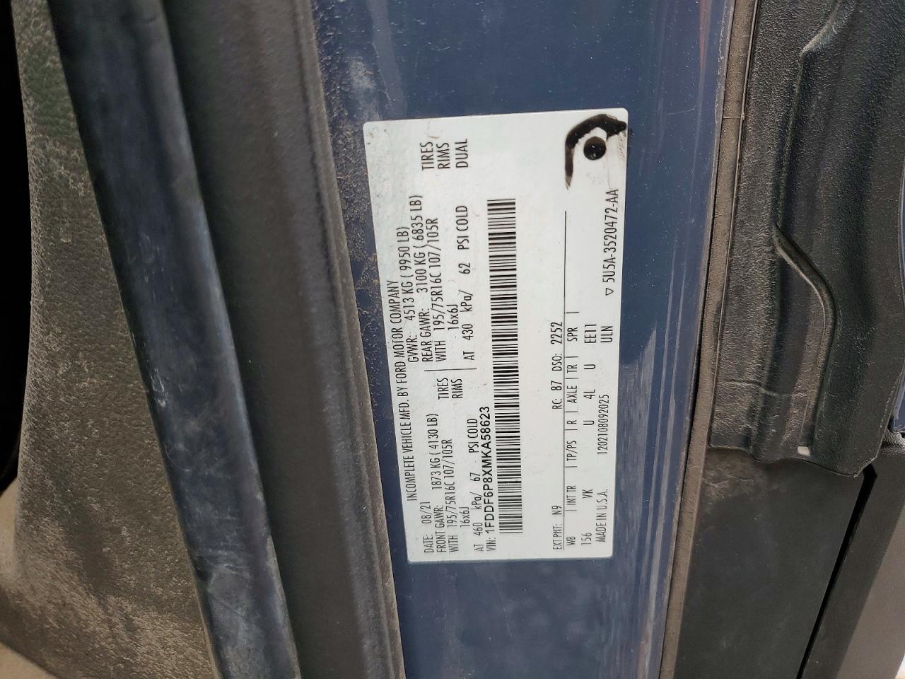 2021 FORD TRANSIT