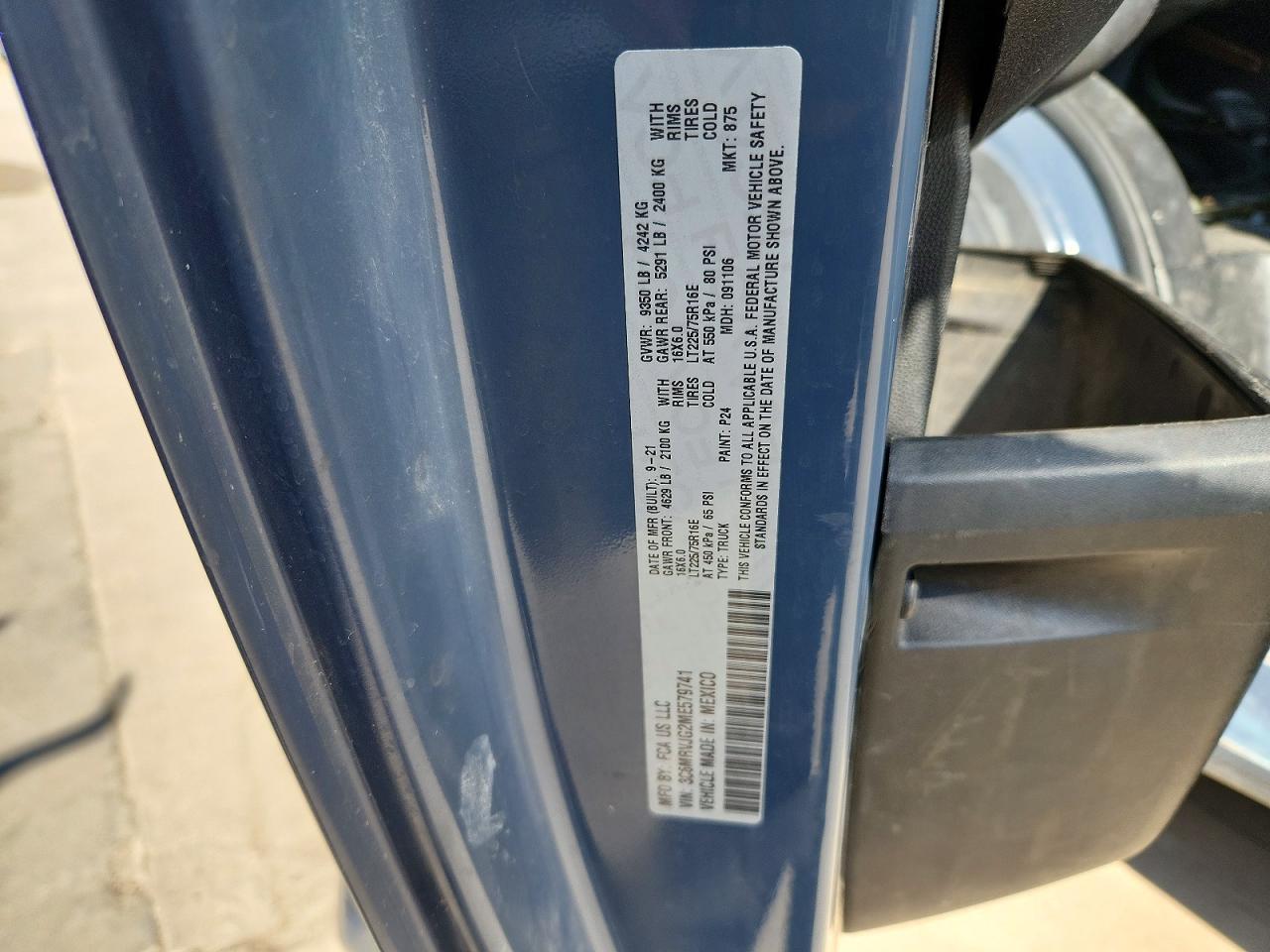 2021 RAM PROMASTER