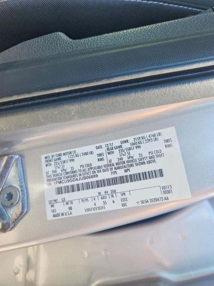2018 FORD ESCAPE