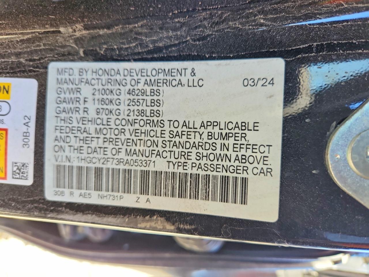 2024 HONDA ACCORD